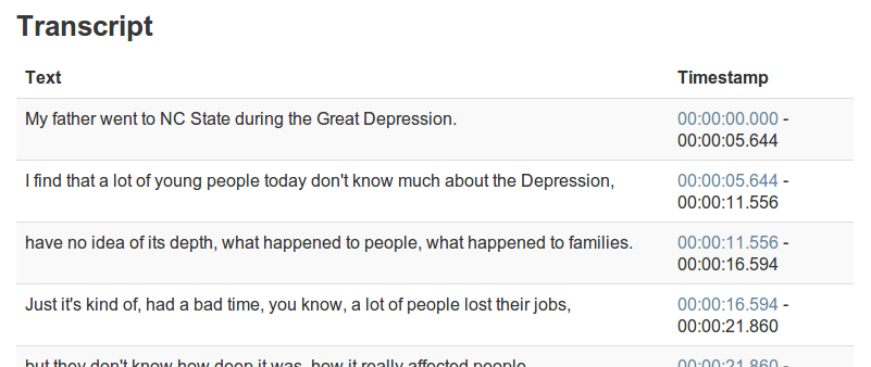 on page transcript